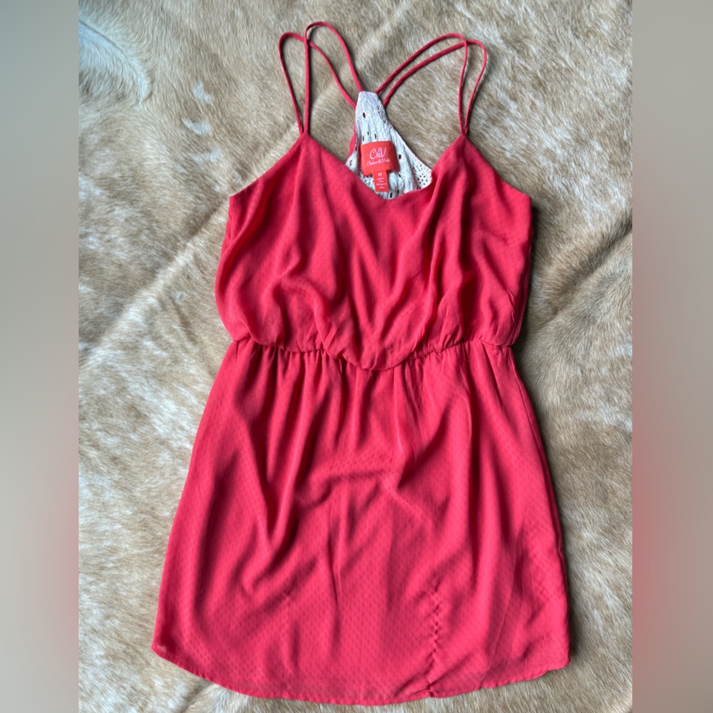 Chelsea & Violet coral red dress